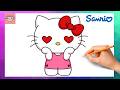 How To Draw Hello Kitty - Valentines Day | Sanrio | Drawing Tutorial