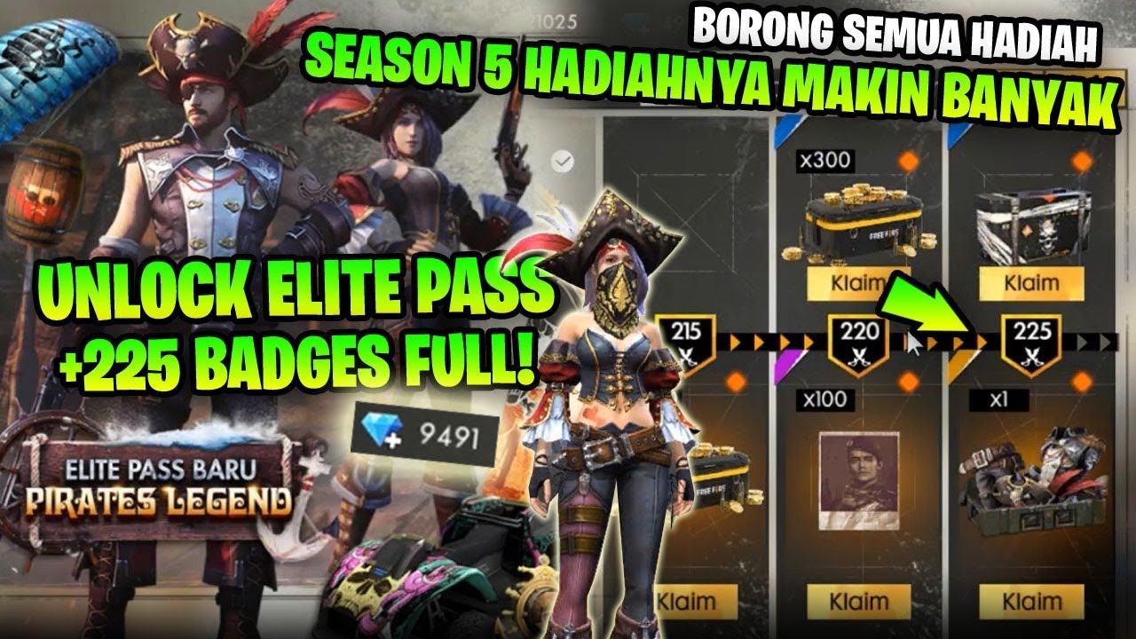 BORONG SEMUA SKIN BAJAK LAUT Full Unlock Elite Pass 5 Pirates