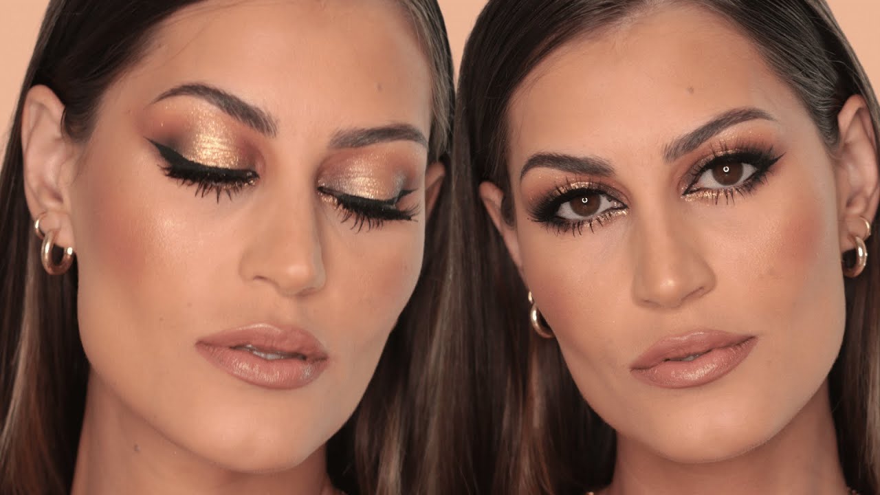 MAQUIAGEM DOURADA GLAMOUROSA