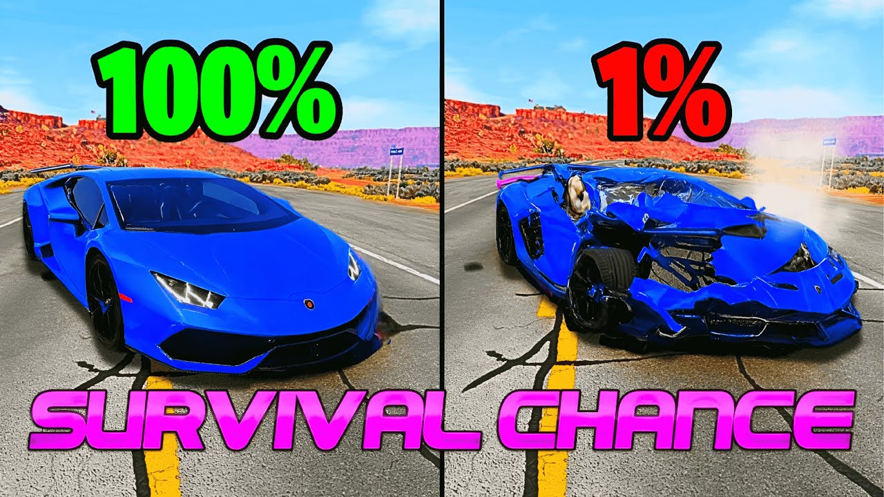 Best of Realistic Survival Chance Crashes 🚓BeamNG drive #3