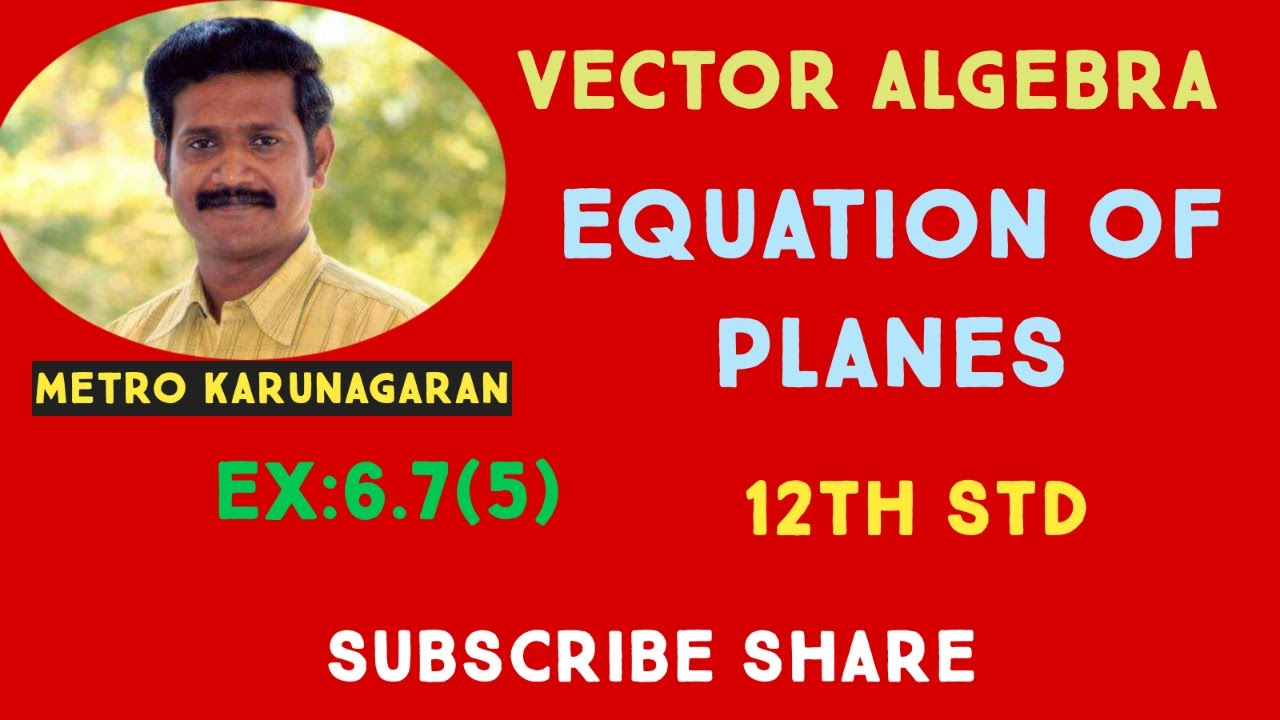 12th-std-maths-ex-6-7-5-find-parametric-form-of-vector-equation-and-ce