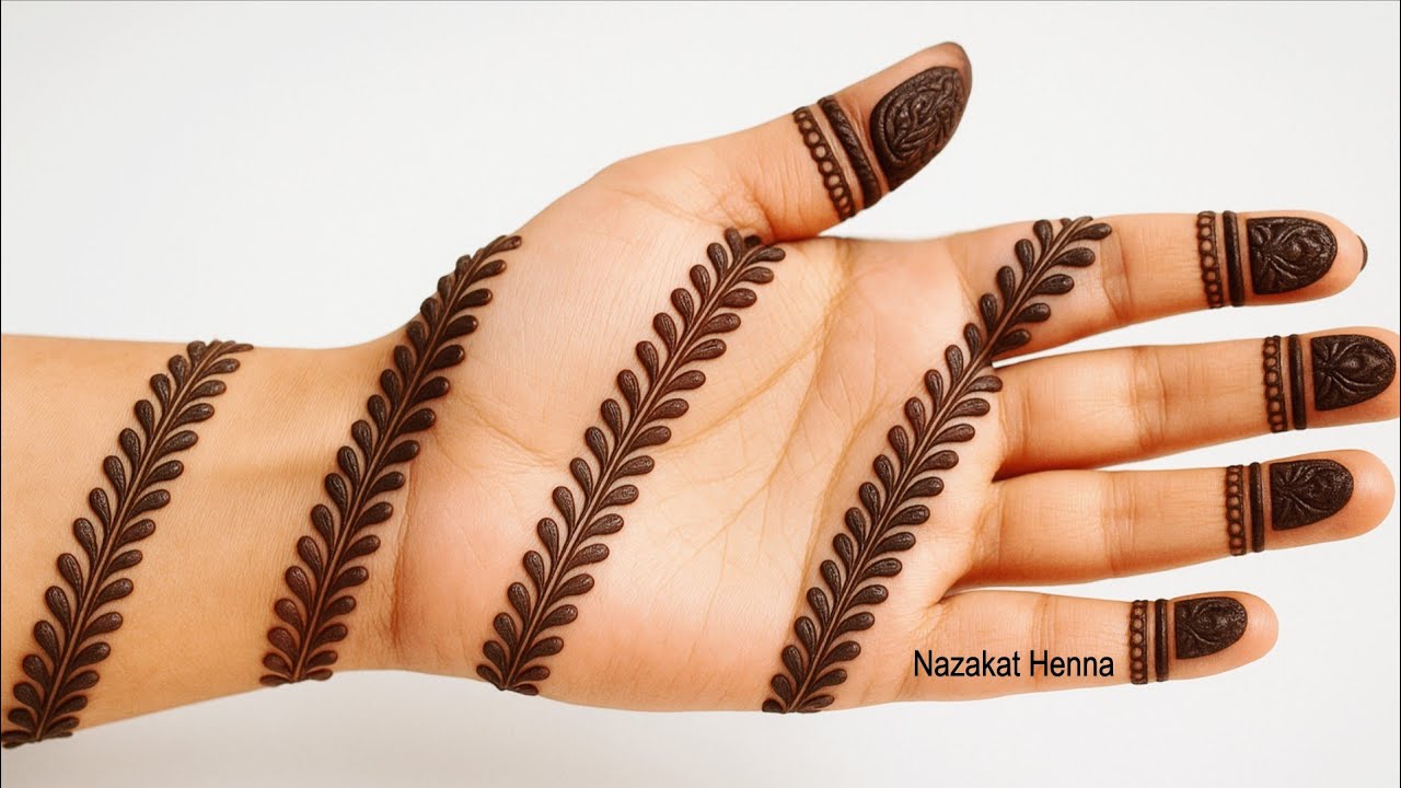 महेंदी डिज़ाईन- Easy Beautiful Bridal mehndi design | Simple Mehndi design | Full hand mehndi design