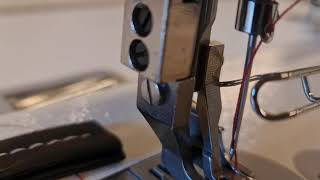 Changing the foot on an industrial walking foot sewing machine