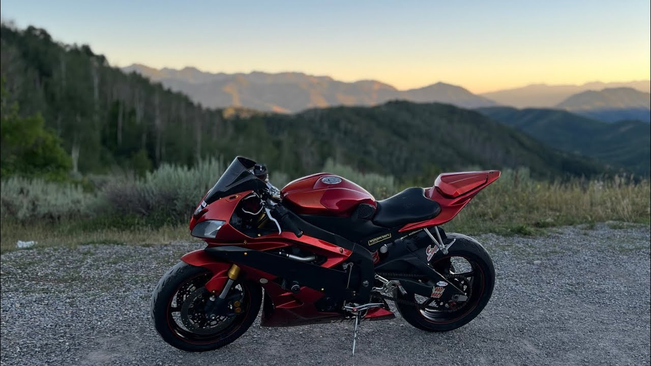 YAMAHA R6 SENDS IT UP THE CANYON