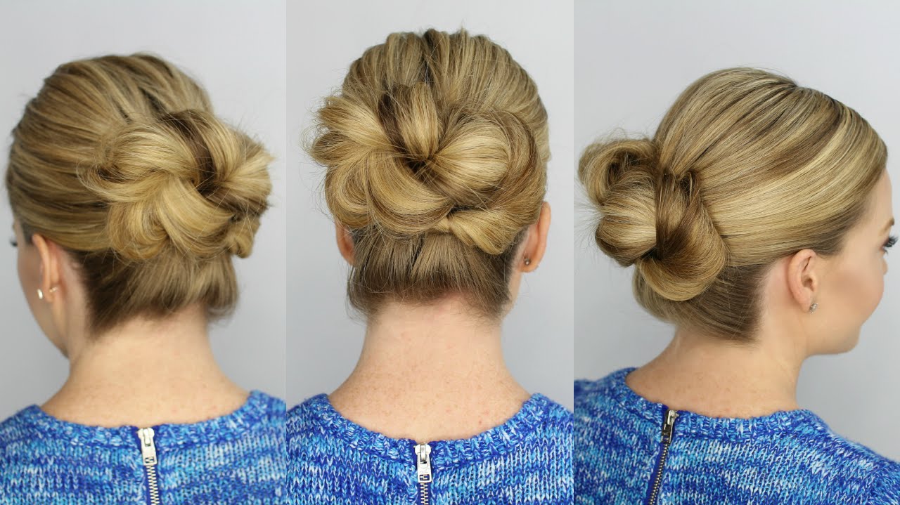 Tutorial chignon senza ciambella effetto spettinato - LetteraF, image size:1280x719