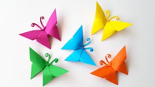 Оригами БАБОЧКА Как сделать бабочку из бумаги Простые поделки из бумаги Origami Paper Butterfly