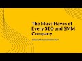 The musthaves of every seo and smm company