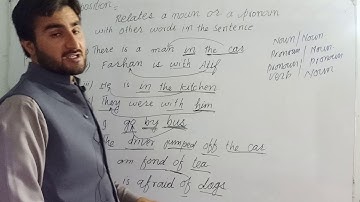 Parts Of Speech Through Pashto | English Through Pashto | English By Muntazir Sir | Preposition