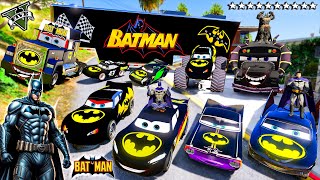 GTA 5  Stealing BATMAN MCQUEEN SUPERCARS with Franklin! (Real Life Cars #77)