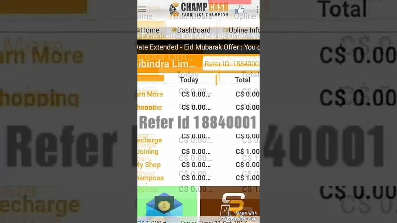 Champcash refer iD