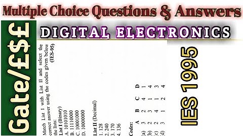 MULTIPLE CHOICE QUESTION ON DIGITAL ELECTRONICS