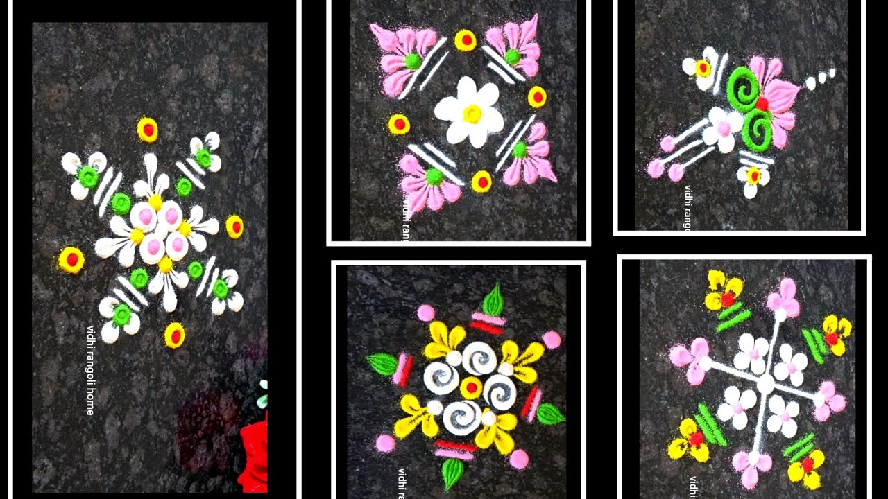 Daily rangoli designs. दररोज साठी सोपी रंगोली डिझाईन. Kolam Muggulu designs. Festival kolam muggulu 
