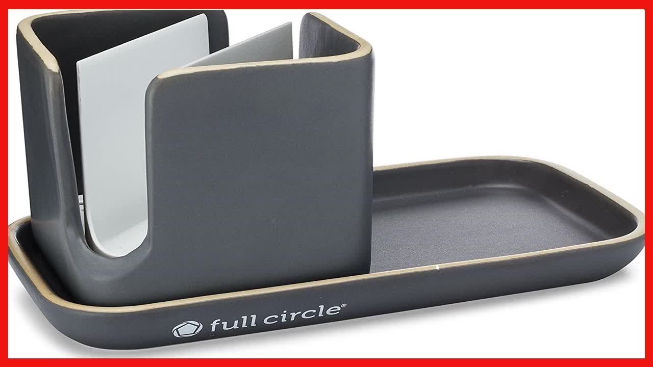 Great product -  Full Circle Stash, Ceramic Sink Caddy, Gray and White, 11"