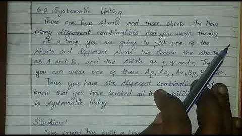 6.2 systematic listing