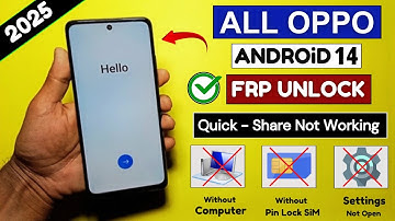 All Oppo Android 14 Frp Bypass/Google Account Lock - Share Method Not Working - Without PC 2025