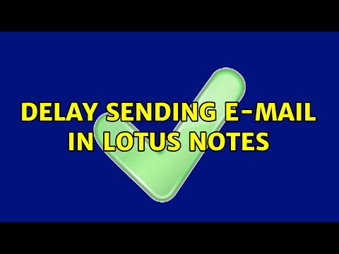 Delay sending e-mail in Lotus Notes (2 Solutions!!)