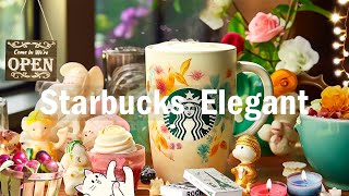Starbucks Elegant Jazz  Starbucks Coffee And Happy Bossa Nova Music Focus Work, Study