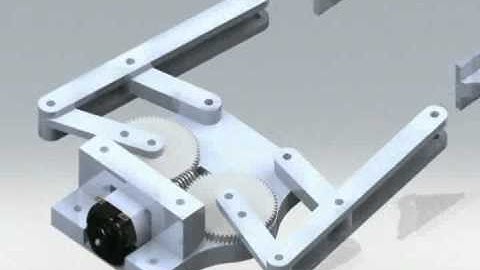 4 Bar Linkage End Effector  Robot Gripper Animation