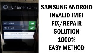 How to fix/Repair Invalid IMEI in Samsung All Android Mobile without Pc 10000% working