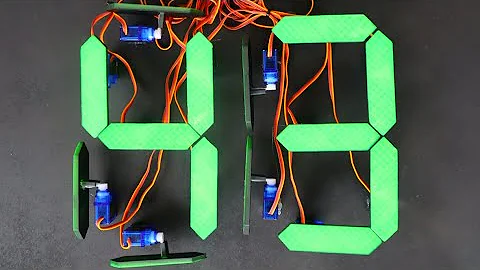 Mechanical 7 Segment Display Driven By An Arduino