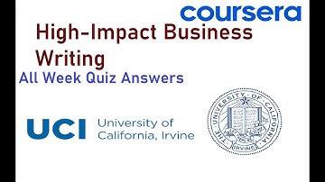 High Impact Business Writing Coursera Quiz Answers | All Week | University of California, Irvine