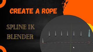 Create a rope in blender || Spline Ik || #blender