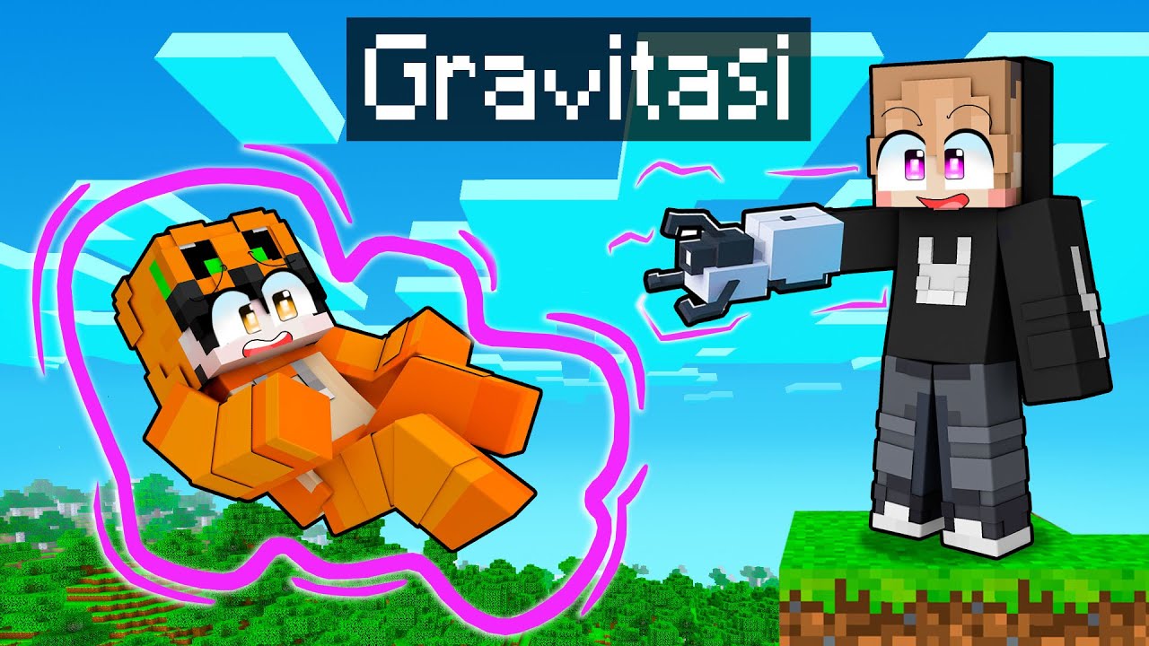 AKU PRANK TEMANKU MENGGUNAKAN SENJATA GRAVITY DI MINECRAFT!!