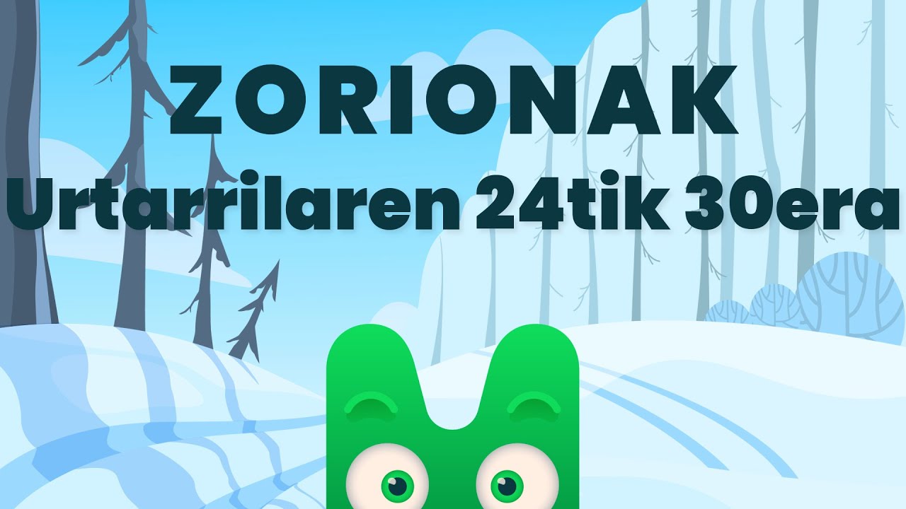 ZORIONAK ZURI - URTARRILAREN 24TIK 30ERA - MAKUSI KLUBA