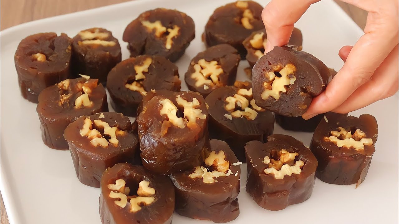 ПРОСТО, ЧЕМ ВЫ ДУМАЕТЕ 🤩 Рецепт колбасы из грецких орехов / рахат-лукума без ожидания