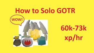 Famous OSRS  - How to Solo GOTR for Fast RC XP Wealth