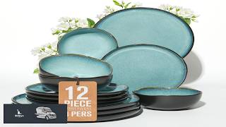 Stoneware Dinnerware Sets Kitchen Plates and Bowls Set Ceramic Dish Set
