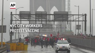 NYC municipal workers protest vaccine mandate