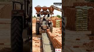 Advanced tractor brick laying machine,future of construction in action #Shorts #viral