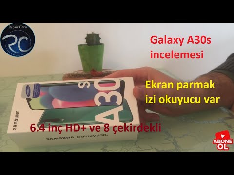 Galaxy A30s incelemesi,Ekran parmak izi okuyucu ,6.4 inç HD+ ve 8 çekirdekli A30s kutu açılışı