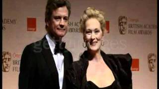 Meryl Streep and Colin Firth at the BAFTA 2012