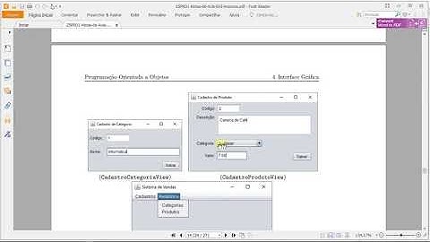 Exercício 4-2: Desenvolvimento das views: CadastroProdutoView e RelatorioProdutosView