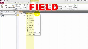 Access 2010: 開啟及建立一個新資料表(Table)