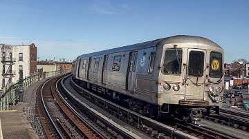 NYC Subway (D) Local and (W) Express Trains @ 18 Avenue