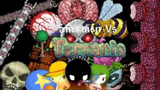 Stickmen vs Terraria Bosses Power Level (Part 1)