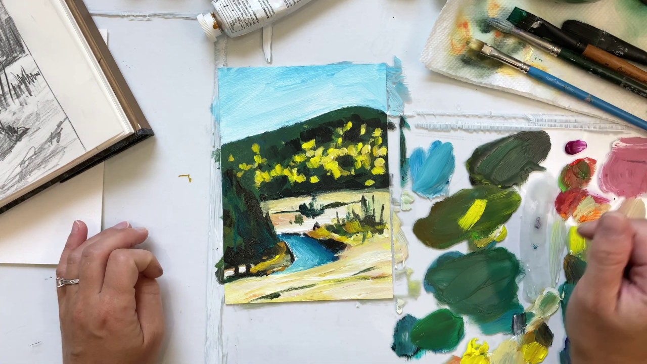 Back to basics landscape painting process YouTube