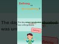 Defining and Non-Defining Clauses