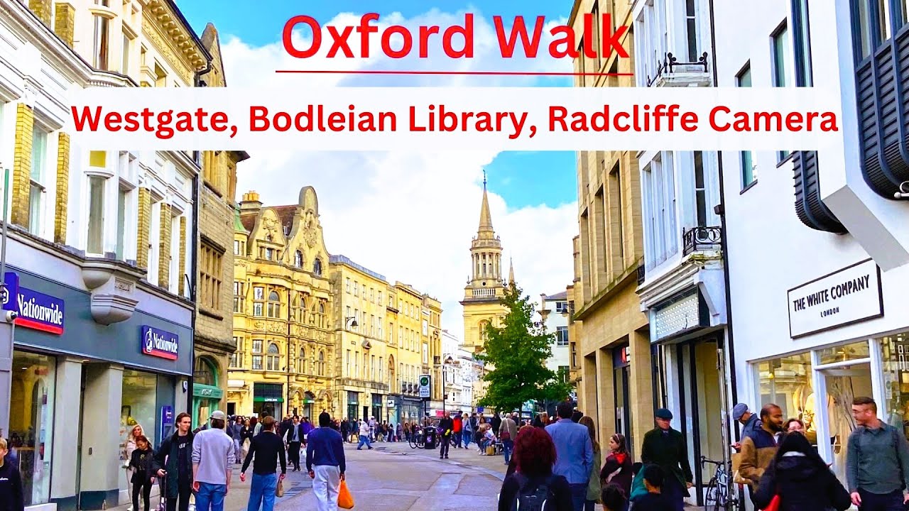 Oxford's Bodleian Library, Radcliff Camera. Westgate in 4K,  2023.