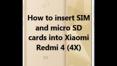 How to insert SIM and micro SD cards into Xiaomi Redmi 4 (4X)