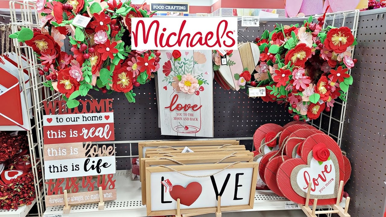 MICHAELS VALENTINE'S DAY DECOR AND CRAFTS SHOP WITH ME 2021 NEW FINDS