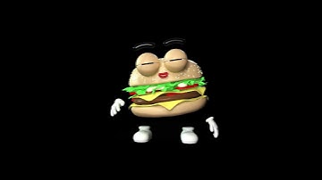 Burger   Character Free Alpha Channel Stock Video on Transparent Background