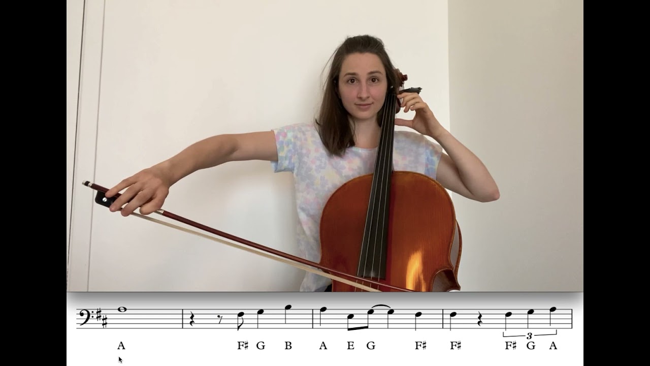 A Whole New World - Aladdin (Note names) Cello tutorial