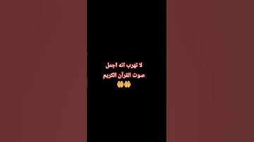 لا تهرب انه اجمل صوت القرآن الكريم  🤲🤲