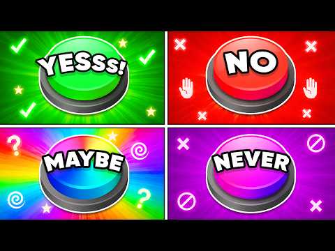 Choose One Button - YES or NO or MAYBE or NEVER! 🟢❌🟡🙅‍♂️ Quiz Alien