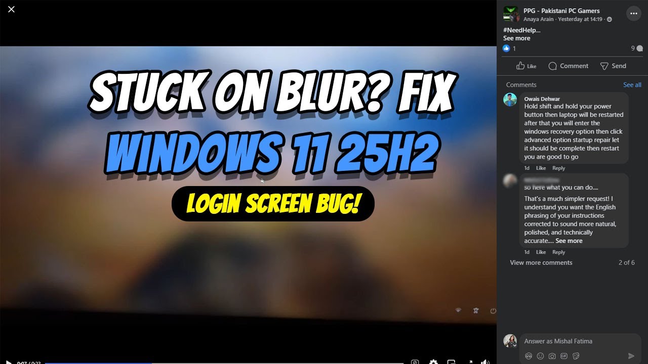 Fix Windows 11 25H2 Login Screen Bug | Password Box Missing / Blurry ...