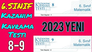 6.SINIF MATEMATİK KAZANIM KAVRAMA TESTİ 8-9 YENİ 2023 | TAM SAYILAR